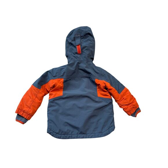 LAND'S END BOYS Winter Coat/Jacket; SIZE 3T; GRAY & ORANGE - Picture 2 of 15